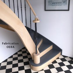 escalier en bois de prestige - fabricant oeba