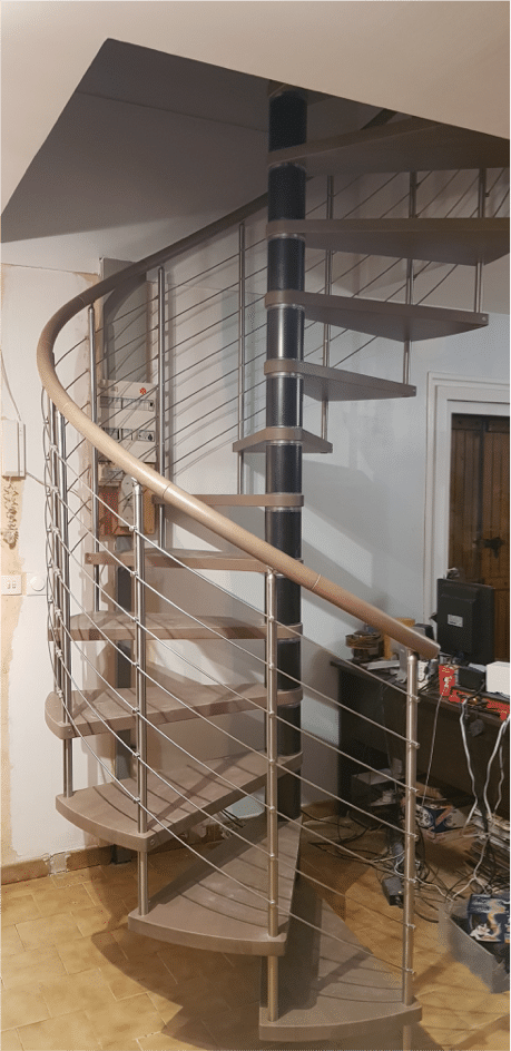 escalier c courbe - réalisation à Valence